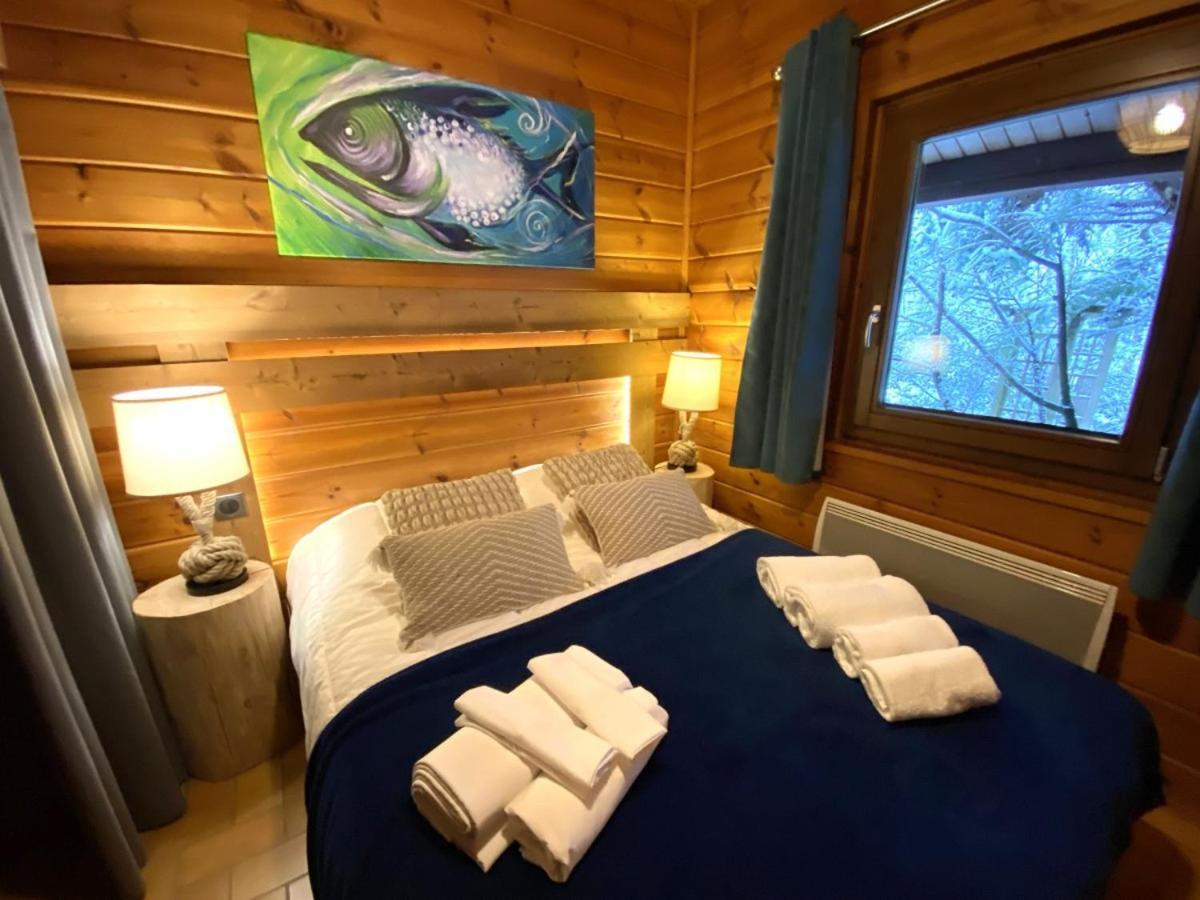 Le Fishing Lodge Chalet En Bois Avec Bain Nordique La Bresse Exterior photo